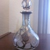 Antique Sterling Silver Overlay Perfume Bottle