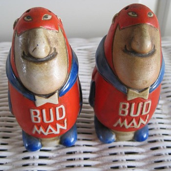 "Bud Man" Budweiser Salt and pepper shakers from 1969