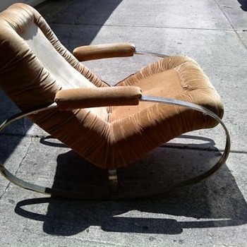 Chrome oval rockers chair