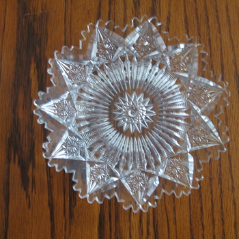 Hendecagon Cut Glass Plate (6" across)