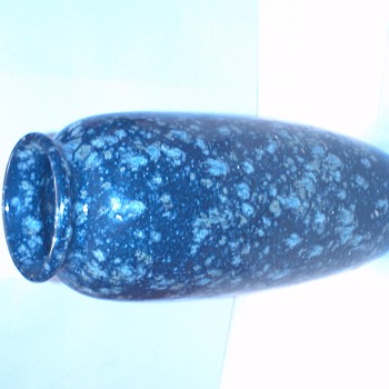 Dark blue with grey coloring Vase - Art Pottery