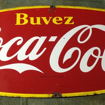 Porcelain French Coca Cola signs - Coca-Cola