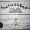 1890 Michigan Grand Army of the Republic Assistant Inspector Document with Seal 