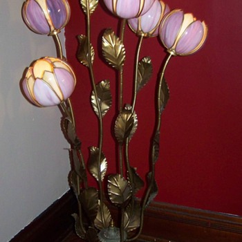 unique 6 shade slag floor lamp - Lamps