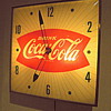 1960's, Glass Front, Lightup Coca-Cola Clock