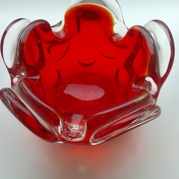 Little Red Murano Bowl ! - Art Glass