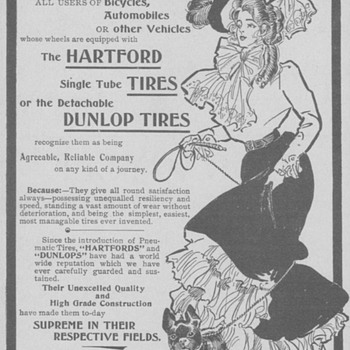1902 Hartford & Dunlop Tires Advertisement