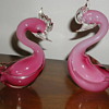Steuben Pink Swans