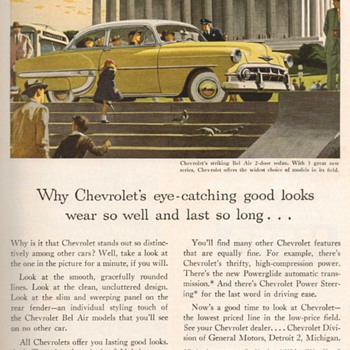 1953 - Chevrolet Bel-Air Advertisement - Advertising