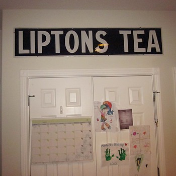 Porcelain Lipton's Tea Sign
