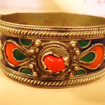 Bracelet Where Made?  Tribal? India? Middle East? Silver? Need Help! How Old?