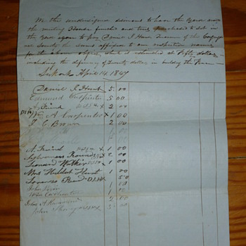1847 Document  - Paper