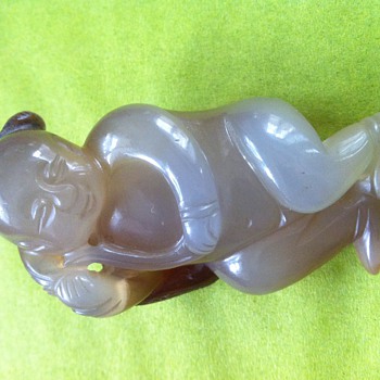 Antique laquered chinese agate toggle? - Asian