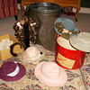 Tin Bucket Full Of Doll Hats