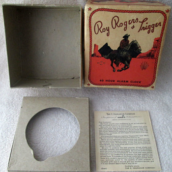 Found a great box today...1951 Roy Rogers Alarm - Clocks