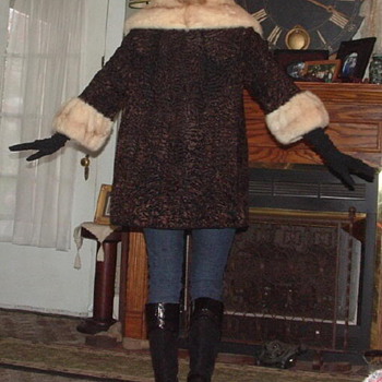 Mink and Curly wool Swing coat