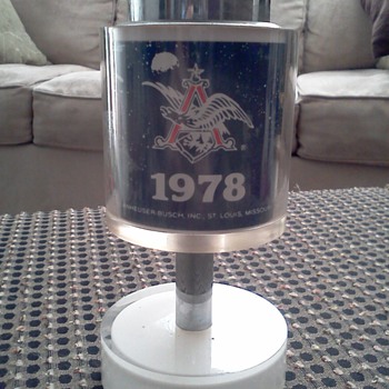Super Rare! 1978 Anheuser -Busch "Race for Space" Scripto Butane Lighter - Breweriana