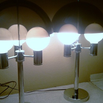 Smoked Lucite Lamps