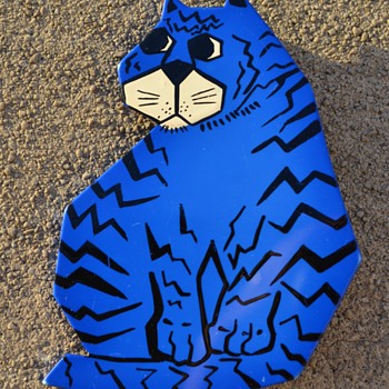 Marie-Christine Pavone Galalith Cat Brooch - 1980's - Costume Jewelry