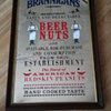 Old Brannigans Beer Nuts Pub Glass advertising Mirror