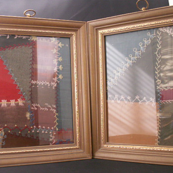 Framed Great-Grandmothers Quilt Pieces