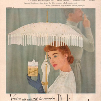 1955 Parliaments Cigarette Advertisement - Advertising