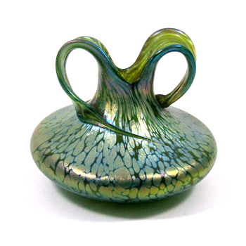 Loetz Papillon Crete Oil Spot Vase - Art Glass