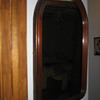 Mahogany framed mirror.