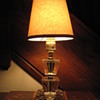 1920S-1930S ART DECO GLASS LAMP BASE