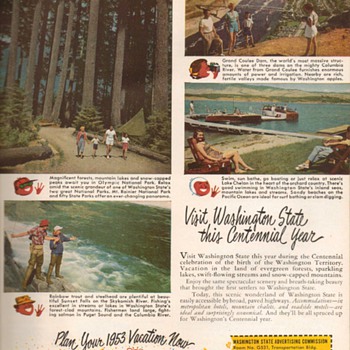 1953 - Washington State Travel Advertisement
