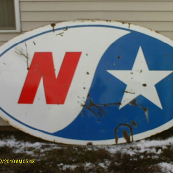 Northstar Porcelain 2 sided sign - Petroliana