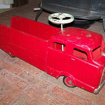 Vintage Push Car Fire Truck - Toys