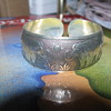 Silver elephant cuff bracelet