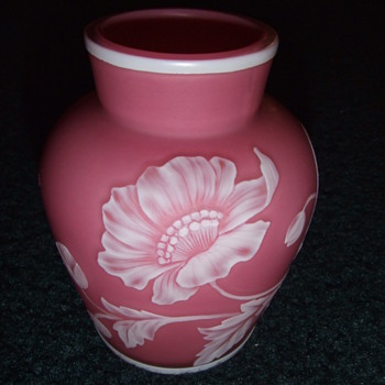 Webb Cameo glass vase - Art Glass