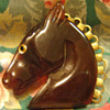 Bakelite Horse Brooch Ice Tea colored Beauty!