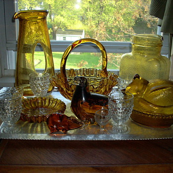 Love the amber colored glass! - Glassware