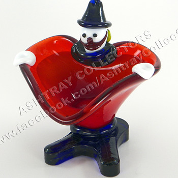 Murano Clown Ashtray - Tobacciana