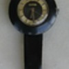 Great old 70's WORKING wind-up black watch w/gold dial.