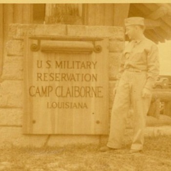 Camp Claiborne Main Gate Photo - Military and Wartime