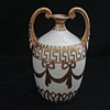 White Porcelain Vase - Heavy Gold Overlay