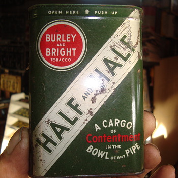 half and half cigar   tin 