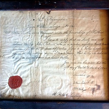 94th Regiment, George William Lodge No. 325, under the Grand Lodge of Scotland.... - Paper