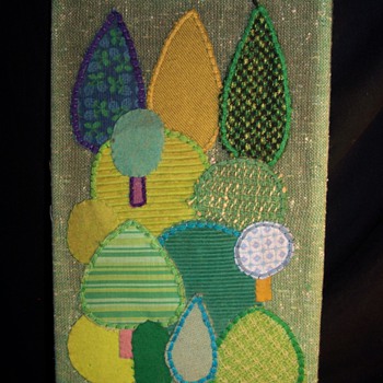 2 Old Fabric Art, Signed JG or FG ? Anyone familar with this Artist ? - Rugs and Textiles