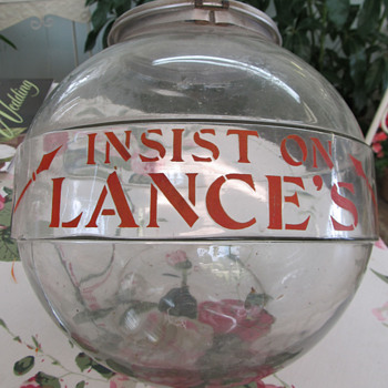 LANCE CRACKER JAR, HAND STENCILED, VERY EARLY - Advertising