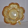 Yellow Amber Federal Glass Crystal Clover Pattern 2825