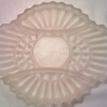 Satin Glass Serving Dish by Century Glass - Glassware