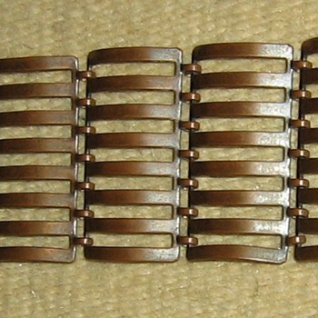 fence link solid copper bracelet - Costume Jewelry