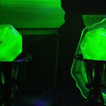 Vaseline glass drawer pulls