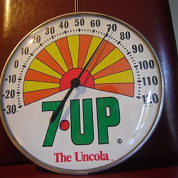 7up Round Sunrise 71' Thermometer