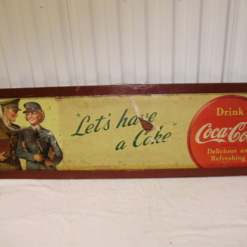 cardboard sign coca cola - Coca-Cola